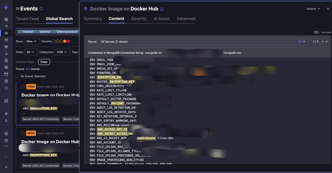 A deleted repository whose leaked healthcare secrets remain recorded by attackers and mirror websites