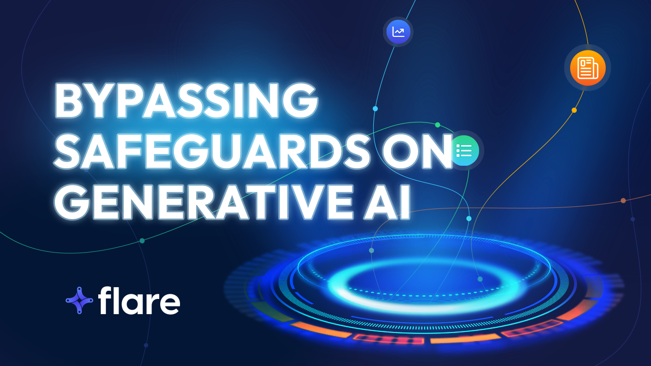 A navy background with the white text "Bypassing Safeguards on Generative AI."