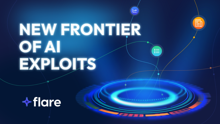 A navy background with the white text "New Frontier of AI Exploits."