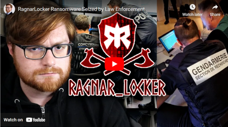 RagnarLocker Ransomware Seized by Law Enforcement