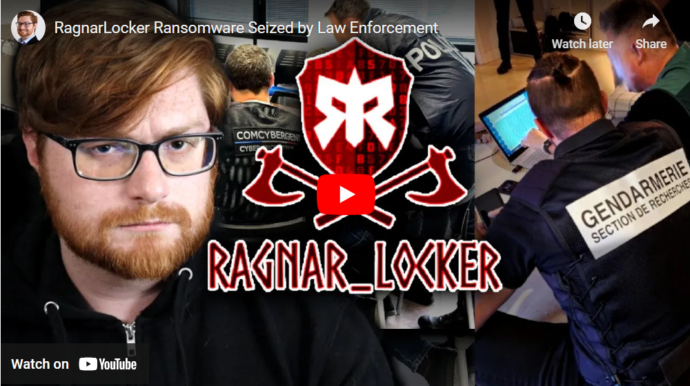 RagnarLocker Ransomware saisi par les forces de l'ordre