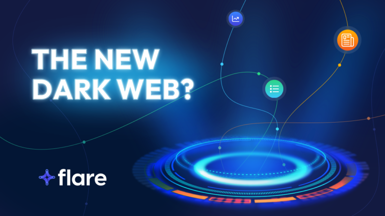 A navy background with the white text "The New Dark Web?"