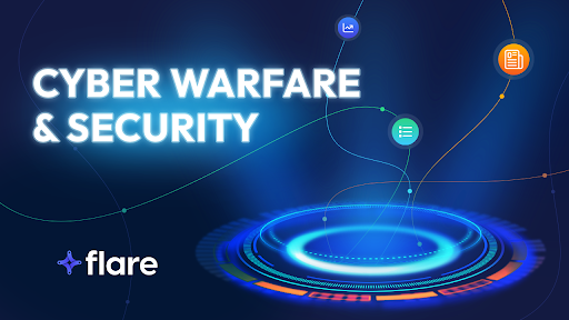 A navy background with the white text "Cyber Warfare & Security"